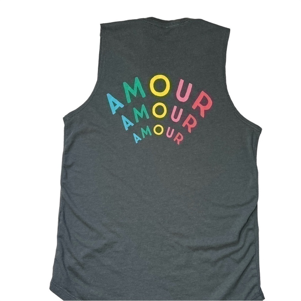 Spiritual Gangster Amour Muscle Tank Vintage Black Active Workout Yoga Gym - Picture 4 of 8